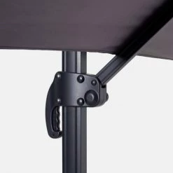 Oviala Parasols Parasol Déporté En Aluminium Gris Anthracite -Tapis extérieur Soldes parasol deporte en aluminium gris anthracite 5