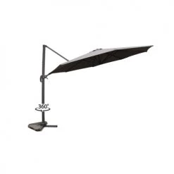 Concept Usine Parasols Parasol Déporté Et Rotatif D 3,5 M Gris -Tapis extérieur Soldes parasol deporte et rotatif d 3 5 m gris 4