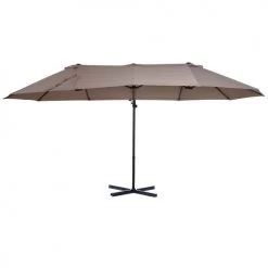 Outsunny Parasols Parasol Déporté Grande Taille Inclinable Marron 11 Outsunny Parasols Parasol Déporté Grande Taille Inclinable Marron -Tapis extérieur Soldes parasol deporte grande taille inclinable marron 3