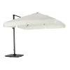 Kerama Parasols Parasol Déporté Inclinable Blanc D3m -Tapis extérieur Soldes parasol deporte inclinable blanc d3m