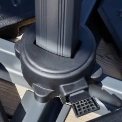 Kerama Parasols Parasol Déporté Inclinable Gris D3m -Tapis extérieur Soldes parasol deporte inclinable gris d3m 2