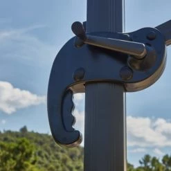 Kerama Parasols Parasol Déporté Inclinable Gris D3m -Tapis extérieur Soldes parasol deporte inclinable gris d3m 3