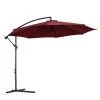 Outsunny Parasols Parasol Déporté Inclinable Manivelle Avec Pied En Acier Bordeaux 1 Outsunny Parasols Parasol Déporté Inclinable Manivelle Avec Pied En Acier Bordeaux -Tapis extérieur Soldes parasol deporte inclinable manivelle avec pied en acier bordeaux