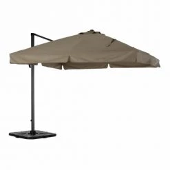 Kerama Parasols Parasol Déporté Inclinable Marron D3m