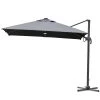 Outsunny Parasols Parasol Déporté LED Carré Inclinable Pivotant 360° Gris -Tapis extérieur Soldes parasol deporte led carre inclinable pivotant 3600 gris