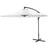 Wadiga Parasols Parasol Déporté Manivelle Toile Blanche Shanghai - Diamètre 300cm -Tapis extérieur Soldes parasol deporte manivelle toile blanche shanghai diametre 300cm