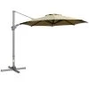 Outsunny Parasols Parasol Déporté Octogonal Inclinable Pivotant 360° Polyester Kaki -Tapis extérieur Soldes parasol deporte octogonal inclinable pivotant 3600 polyester kaki