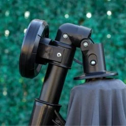 Outsunny Parasols Parasol Déporté Octogonal Parasol LED Inclinable Gris -Tapis extérieur Soldes parasol deporte octogonal parasol led inclinable gris 5