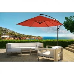 Concept Usine Parasols Parasol Déporté Octogonale Terracotta D3m -Tapis extérieur Soldes parasol deporte octogonale terracotta d3m 5