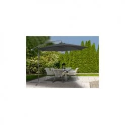 Cémonjardin Parasols Parasol Déporté Ø 300 Noir -Tapis extérieur Soldes parasol deporte oe 300 noir 3