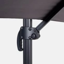 Oviala Parasols Parasol Déporté Rectangle En Aluminium Gris Anthracite -Tapis extérieur Soldes parasol deporte rectangle en aluminium gris anthracite 2