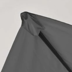 Oviala Parasols Parasol Déporté Rectangle En Aluminium Gris Anthracite -Tapis extérieur Soldes parasol deporte rectangle en aluminium gris anthracite 4