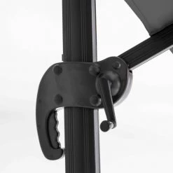 Oviala Parasols Parasol Déporté Rectangle En Aluminium Gris Anthracite -Tapis extérieur Soldes parasol deporte rectangle en aluminium gris anthracite 5