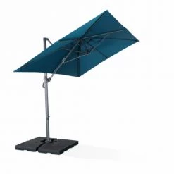 Alice's Garden Parasols Parasol Déporté Rectangulaire 2x3m Bleu Canard -Tapis extérieur Soldes parasol deporte rectangulaire 2x3m bleu canard 4