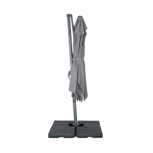 Alice's Garden Parasols Parasol Déporté Rectangulaire 2x3m Gris 6 Alice's Garden Parasols Parasol Déporté Rectangulaire 2x3m Gris – Image 4