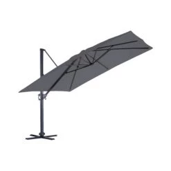 Ozalide Parasols Parasol Déporté Rectangulaire 4x3 M En Aluminium Gris Anthracite -Tapis extérieur Soldes parasol deporte rectangulaire 4x3 m en aluminium gris anthracite 2