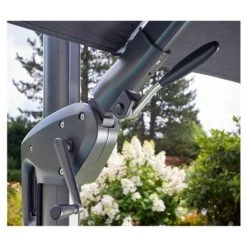 Ozalide Parasols Parasol Déporté Rectangulaire 4x3 M En Aluminium Gris Perle -Tapis extérieur Soldes parasol deporte rectangulaire 4x3 m en aluminium gris perle 3