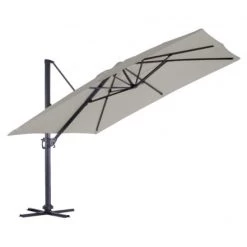 Ozalide Parasols Parasol Déporté Rectangulaire 4x3 M En Aluminium Lin -Tapis extérieur Soldes parasol deporte rectangulaire 4x3 m en aluminium lin 2