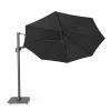 Platinum Parasols Parasol Déporté Rond 3,5 M Faded Black (gris) 2 Platinum Parasols Parasol Déporté Rond 3,5 M Faded Black (gris) -Tapis extérieur Soldes parasol deporte rond 3 5 m faded black gris