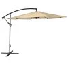 Happy Garden Parasols Parasol Déporté Rond 3m En Acier Et Toile Beige -Tapis extérieur Soldes parasol deporte rond 3m en acier et toile beige 1