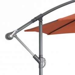 Alice's Garden Parasols Parasol Déporté Rond 3x3m Excentré Terracotta 8 Baleines -Tapis extérieur Soldes parasol deporte rond 3x3m excentre terracotta 8 baleines 2