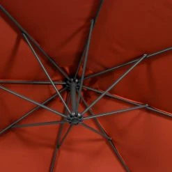 Alice's Garden Parasols Parasol Déporté Rond 3x3m Excentré Terracotta 8 Baleines -Tapis extérieur Soldes parasol deporte rond 3x3m excentre terracotta 8 baleines 3