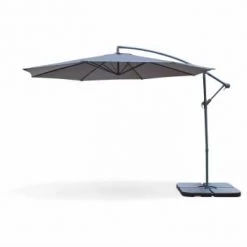 Alice's Garden Parasols Parasol Déporté Rond D350cm Excentré Terracotta 8 Baleines -Tapis extérieur Soldes parasol deporte rond hardelot 350cm excentre gris 8 baleines 6