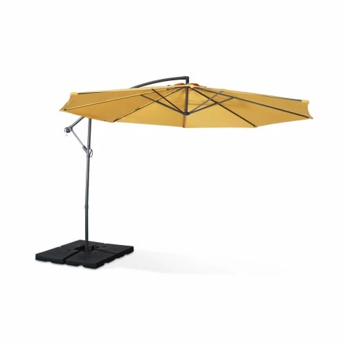 Alice's Garden Parasols Parasol Déporté Rond Hardelot ⌀ 350cm Moutarde 5 Alice's Garden Parasols Parasol Déporté Rond Hardelot ⌀ 350cm Moutarde – Image 3
