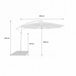 Alice's Garden Parasols Parasol Déporté Rond Hardelot ⌀ 350cm Moutarde 13 Alice's Garden Parasols Parasol Déporté Rond Hardelot ⌀ 350cm Moutarde -Tapis extérieur Soldes parasol deporte rond hardelot 350cm moutarde 5