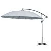 Outsunny Parasols Parasol Déporté Rond Inclinable Gris 2 Outsunny Parasols Parasol Déporté Rond Inclinable Gris -Tapis extérieur Soldes parasol deporte rond inclinable gris