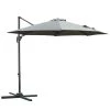 Outsunny Parasols Parasol Déporté Rond Inclinable Rotatif 360° Gris -Tapis extérieur Soldes parasol deporte rond inclinable rotatif 3600 gris