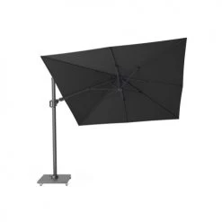 Platinum Parasols Parasol Déporté Rotatif 3x3m Double Inclinaison Faded Black (gris)