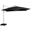 Platinum Parasols Parasol Déporté Rotatif 4x3m Structure Chêne Faded Black (gris) -Tapis extérieur Soldes parasol deporte rotatif 4x3m structure chene faded black gris