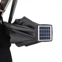 Avril Paris Parasols Parasol Déporté Rotatif Aluminium Avec LED 3x4m Antracite -Tapis extérieur Soldes parasol deporte rotatif aluminium avec led 3x4m antracite 4