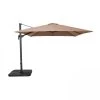 Oviala Parasols Parasol Déporté Rotatif Carré 3x3m En Aluminium Beige -Tapis extérieur Soldes parasol deporte rotatif carre 3x3m en aluminium beige