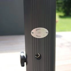 Oviala Parasols Parasol Déporté Rotatif Carré 3x3m En Aluminium Beige -Tapis extérieur Soldes parasol deporte rotatif carre 3x3m en aluminium beige 4