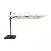 Oviala Parasols Parasol Déporté Rotatif Carré 3x3m En Aluminium écru -Tapis extérieur Soldes parasol deporte rotatif carre 3x3m en aluminium ecru