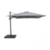 Oviala Parasols Parasol Déporté Rotatif Carré 3x3m En Aluminium Gris -Tapis extérieur Soldes parasol deporte rotatif carre 3x3m en aluminium gris
