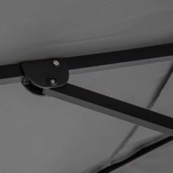 Oviala Parasols Parasol Déporté Rotatif Carré 3x3m En Aluminium Gris -Tapis extérieur Soldes parasol deporte rotatif carre 3x3m en aluminium gris 5