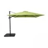 Oviala Parasols Parasol Déporté Rotatif Carré 3x3m En Aluminium Vert -Tapis extérieur Soldes parasol deporte rotatif carre 3x3m en aluminium vert