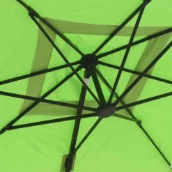 Oviala Parasols Parasol Déporté Rotatif Carré 3x3m En Aluminium Vert -Tapis extérieur Soldes parasol deporte rotatif carre 3x3m en aluminium vert 3