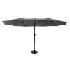 Happy Garden Parasols Parasol Double Ovale 2,7x4,6m En Acier Et Toile Gris -Tapis extérieur Soldes parasol double ovale 2 7x4 6m en acier et toile gris