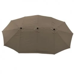 Happy Garden Parasols Parasol Double Ovale 2,7x4,6m En Acier Et Toile Taupe -Tapis extérieur Soldes parasol double ovale 2 7x4 6m en acier et toile taupe 2