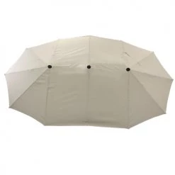 Happy Garden Parasols Parasol Double Ovale 2x4m En Acier Et Toile Beige -Tapis extérieur Soldes parasol double ovale 2x4m en acier et toile beige 1