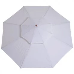 Outsunny Parasols Parasol Droit Bois Peuplier Blanc -Tapis extérieur Soldes parasol droit bois peuplier blanc 5