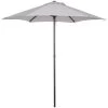 Outsunny Parasols Parasol Droit De Jardin Mât Alu Polyester Gris Clair -Tapis extérieur Soldes parasol droit de jardin mat alu polyester gris clair 1