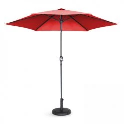 Tapis extérieur Soldes 2 Oviala Parasols Parasol Droit En Aluminium Rouge