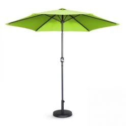 Oviala Parasols Parasol Droit En Aluminium Rouge -Tapis extérieur Soldes parasol droit en aluminium vert 1