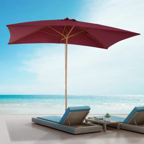 Outsunny Parasols Parasol Droit Rectangulaire Bordeaux 4 Outsunny Parasols Parasol Droit Rectangulaire Bordeaux – Image 2