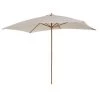 Outsunny Parasols Parasol Droit Rectangulaire Crème -Tapis extérieur Soldes parasol droit rectangulaire creme